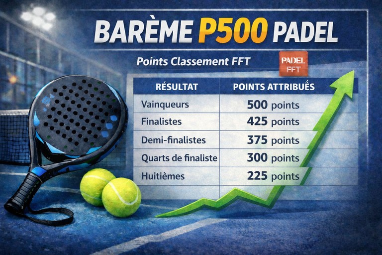 illustration de bareme p500 padel
