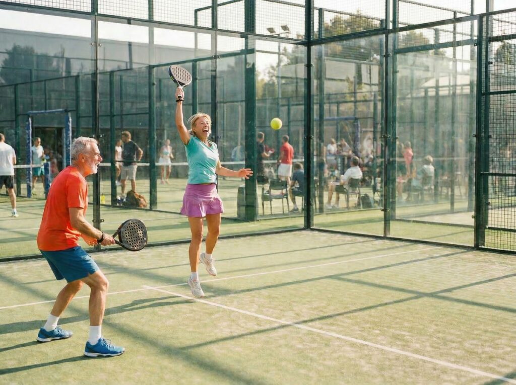 padel senior avec probleme de genou