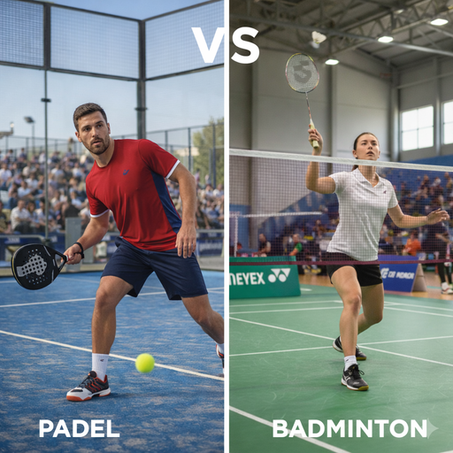 illustration de padel vs badminton